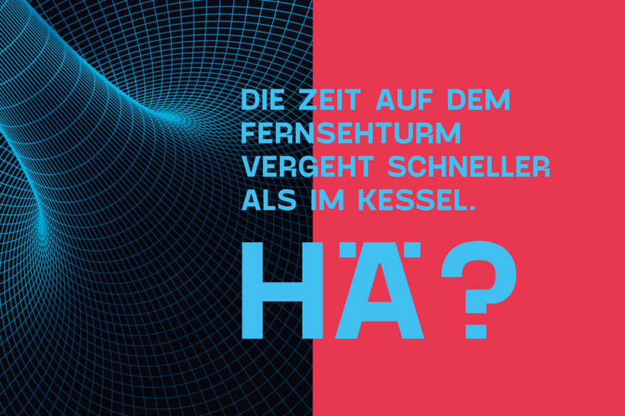 Video zum Wissenschaftsfestival 2022: Die Zeit auf dem Fernsehturm vergeht schneller als im Kessel. HÄ? Prof. Ronny Nawrodt, Professor für Physik und ihre Didaktik von der Universität Stuttgart, erklärt diese Aussage.